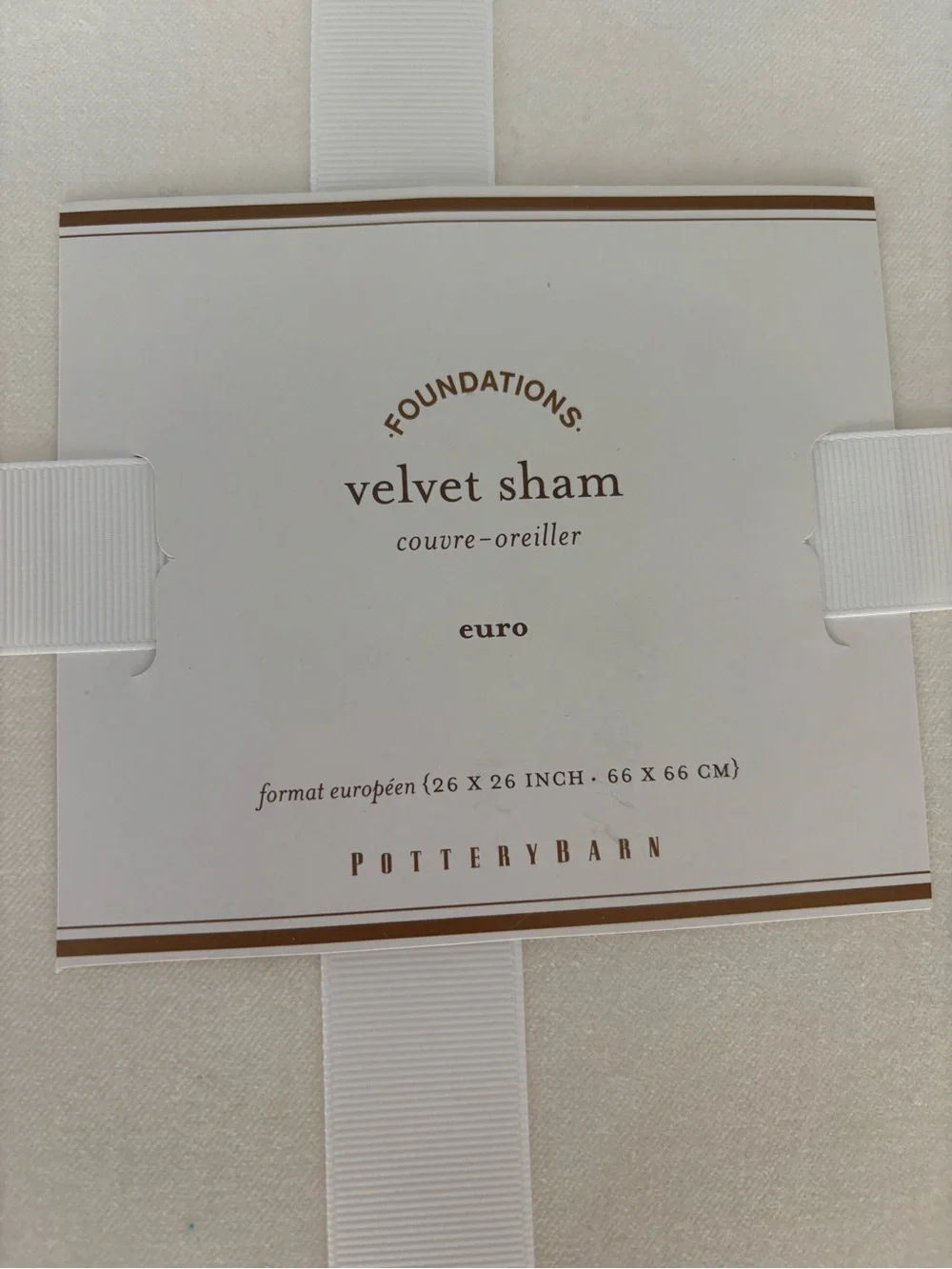 Pottery Barn velvet euro sham covers (pair)